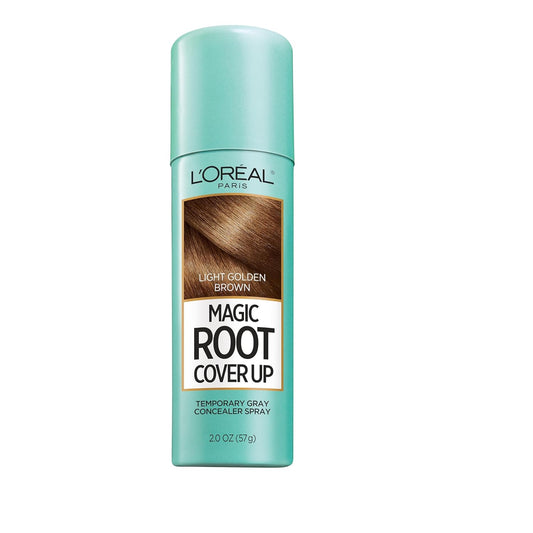 L'Oreal Paris Magic Root Cover Up Gray Concealer Spray Light Golden Brown 2 oz.(Packaging May Vary)
