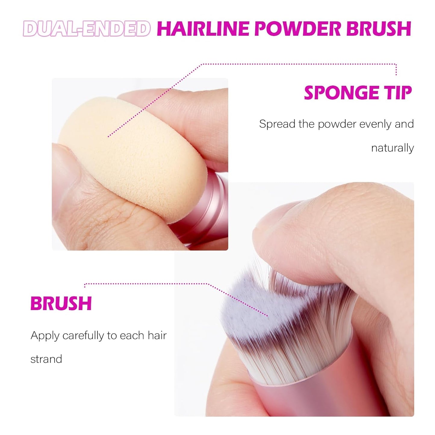 Acomler Root Touch Up Powder, Hairline Powder for Thinning Hair, Root Touch Up Hair Color, Gray Hair Coverage for Women Men Cover Up, Hair Loss Concealer Includes Makeup Brush (Medium Brown, 0.42oz)