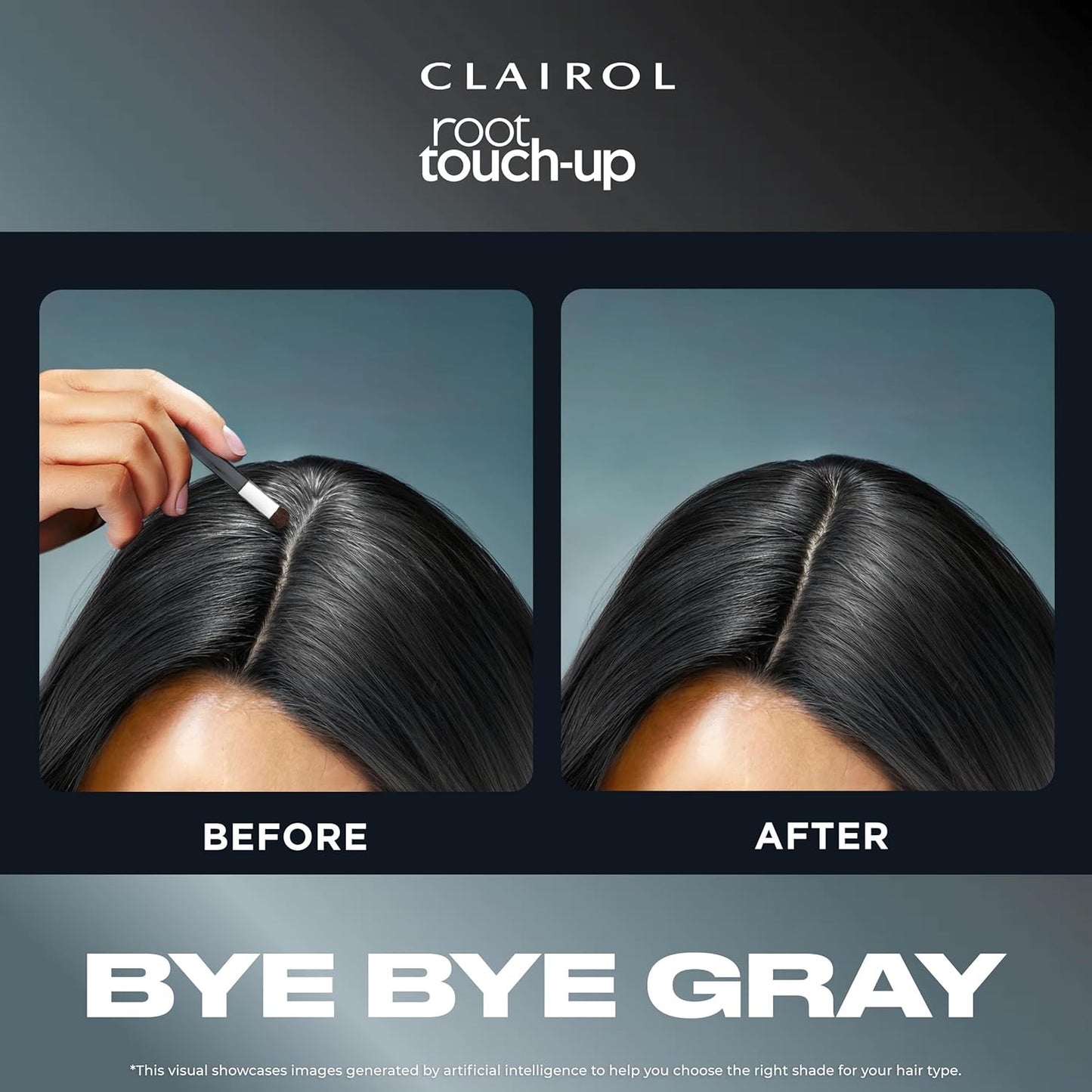 Clairol Root Touch-Up Temporary Concealing Powder, Black Hair Color, Pack of 1