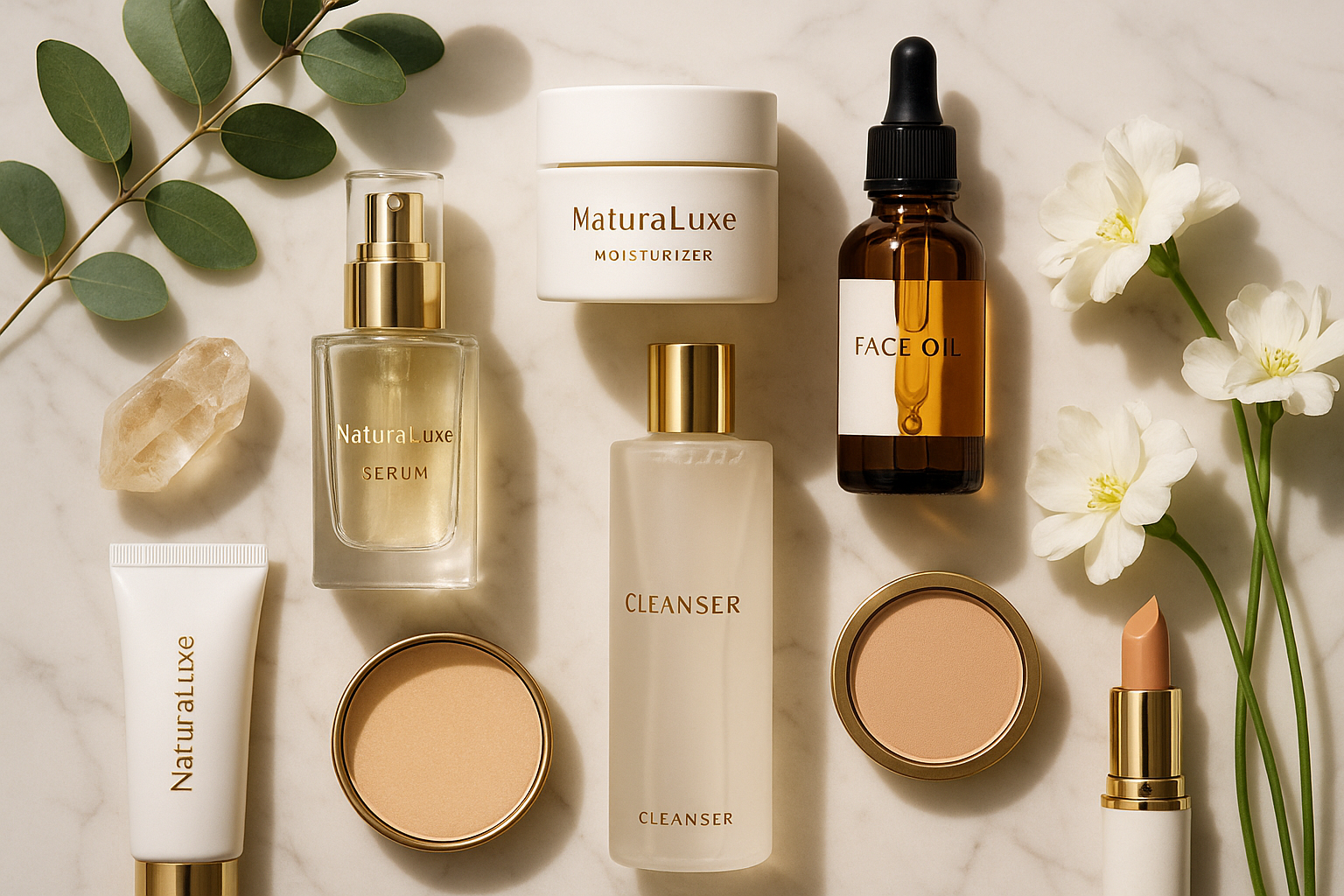 Explore our NaturaLuxe collection of clean beauty essentials for radiant confidence